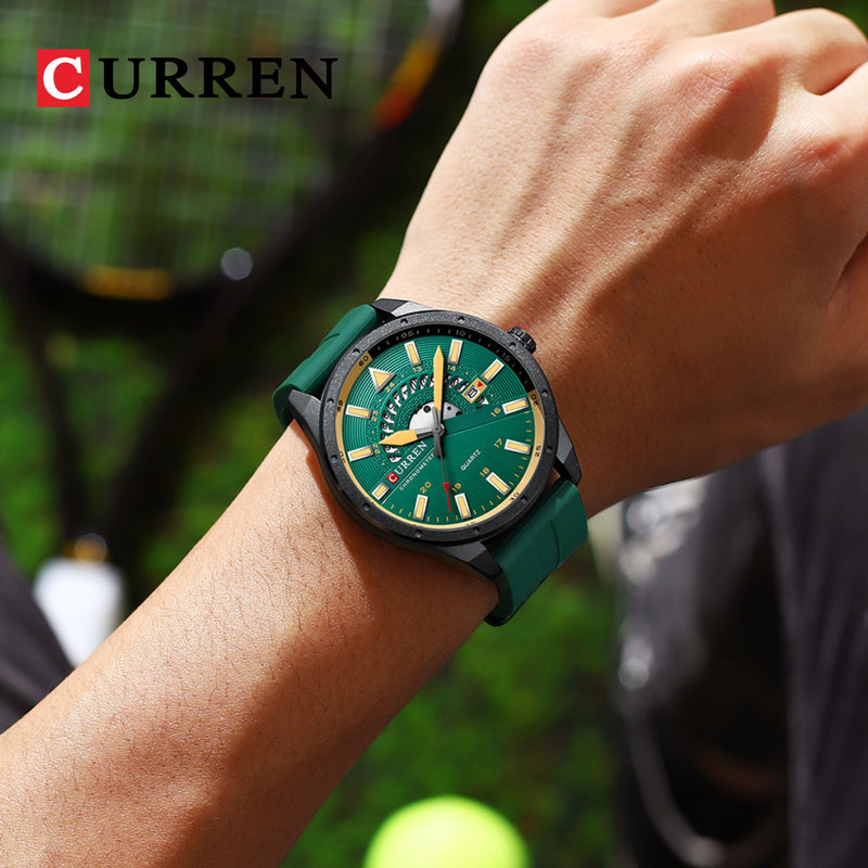 Relógio Masculino CURREN 8421 - Pulseira em Silicone